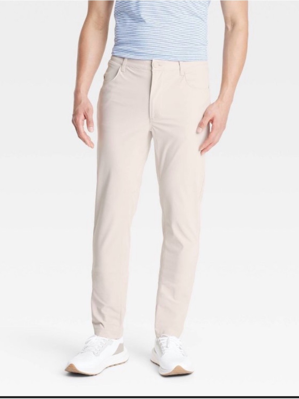 Men's 360 Lifestyle Big Relaxed Fit 5-Pocket Pants - All In Motion stone 30x30
